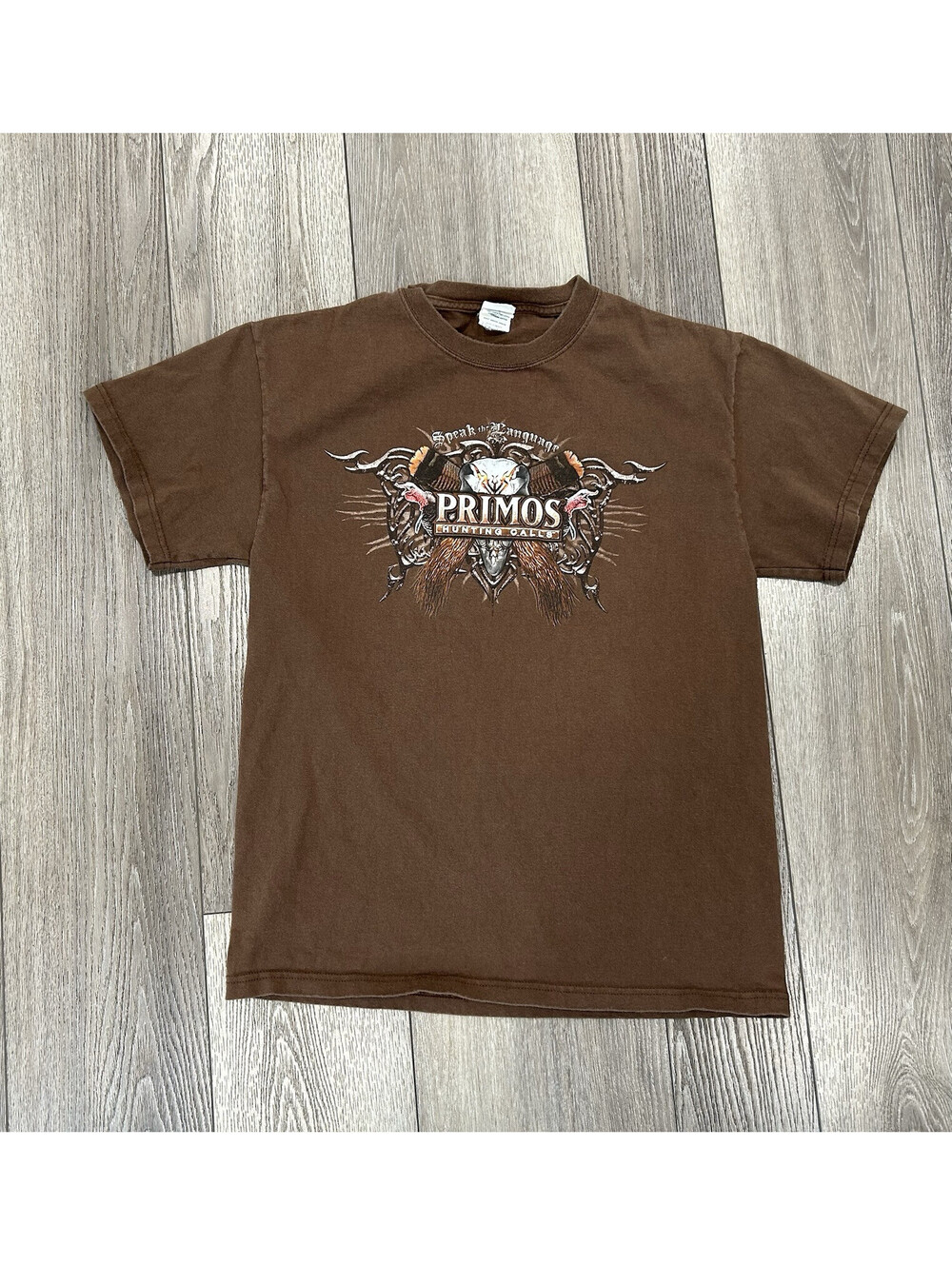 Primos Hunting Calls Delta Brown T-Shirt Size L Large